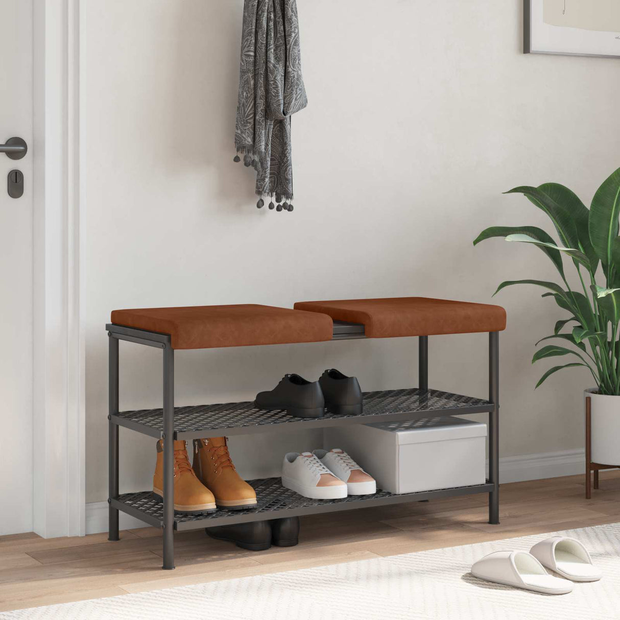 vidaXL Bankkussen 2 st Kunstleer Zwart Diepte 35 cm