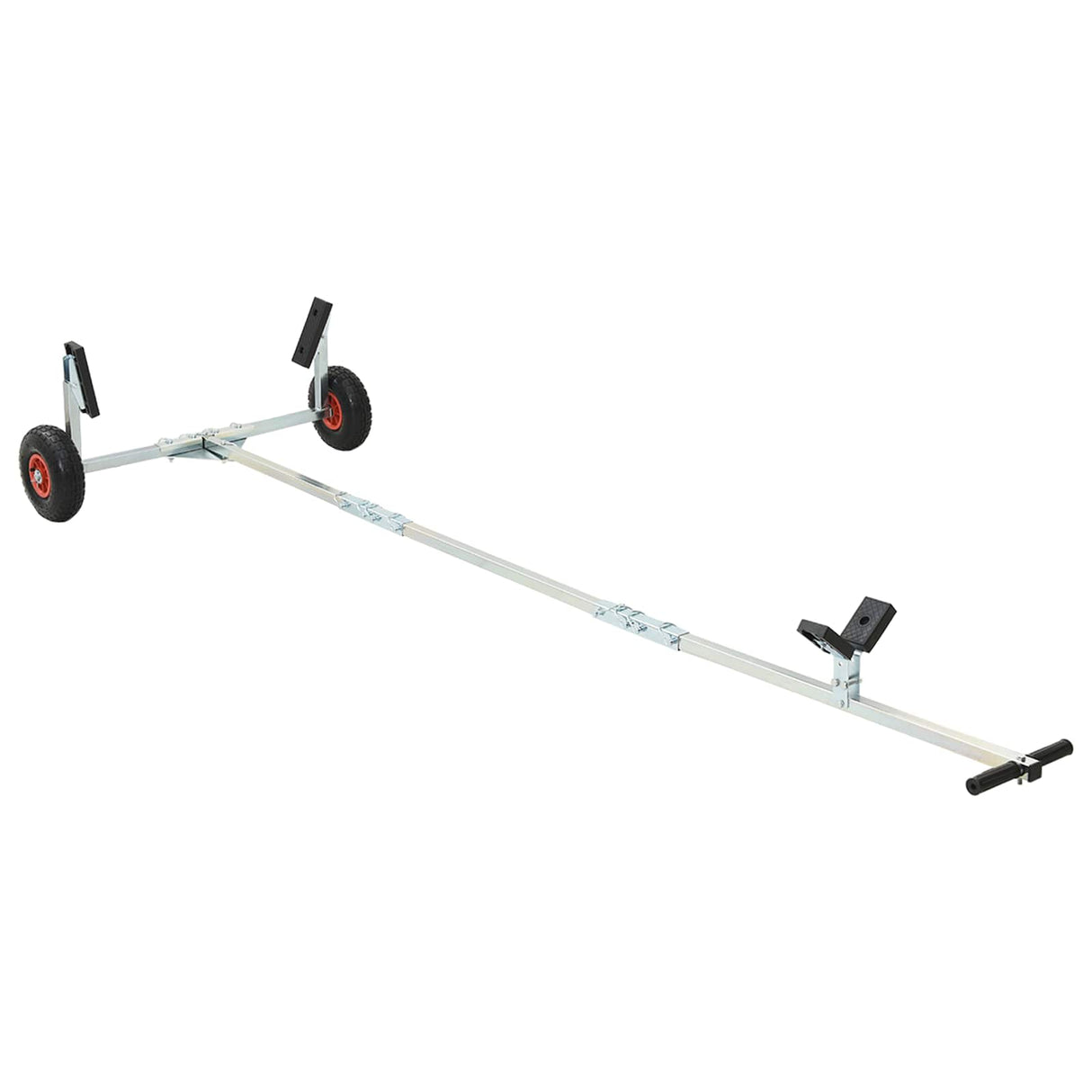 vidaXL Adjustable Boat Trailers with Pneumatic Wheels 200 kg Load Silver