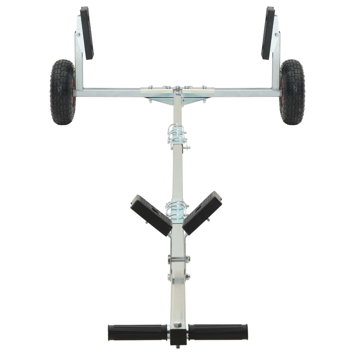 vidaXL Adjustable Boat Trailers with Pneumatic Wheels 200 kg Load Silver