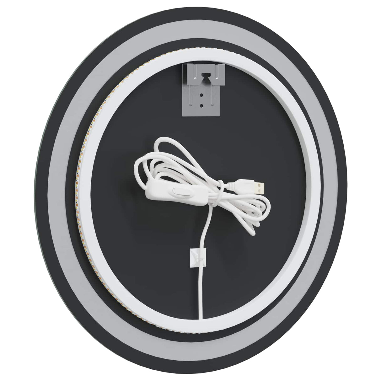 vidaXL LED Badkamerspiegel met spiegel Transparant Ø 40 cm gehard glas