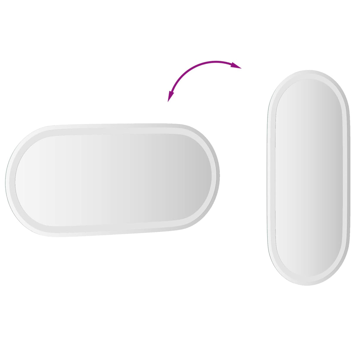 vidaXL LED Badkamerspiegel Transparant 70 x 30 cm gehard glas