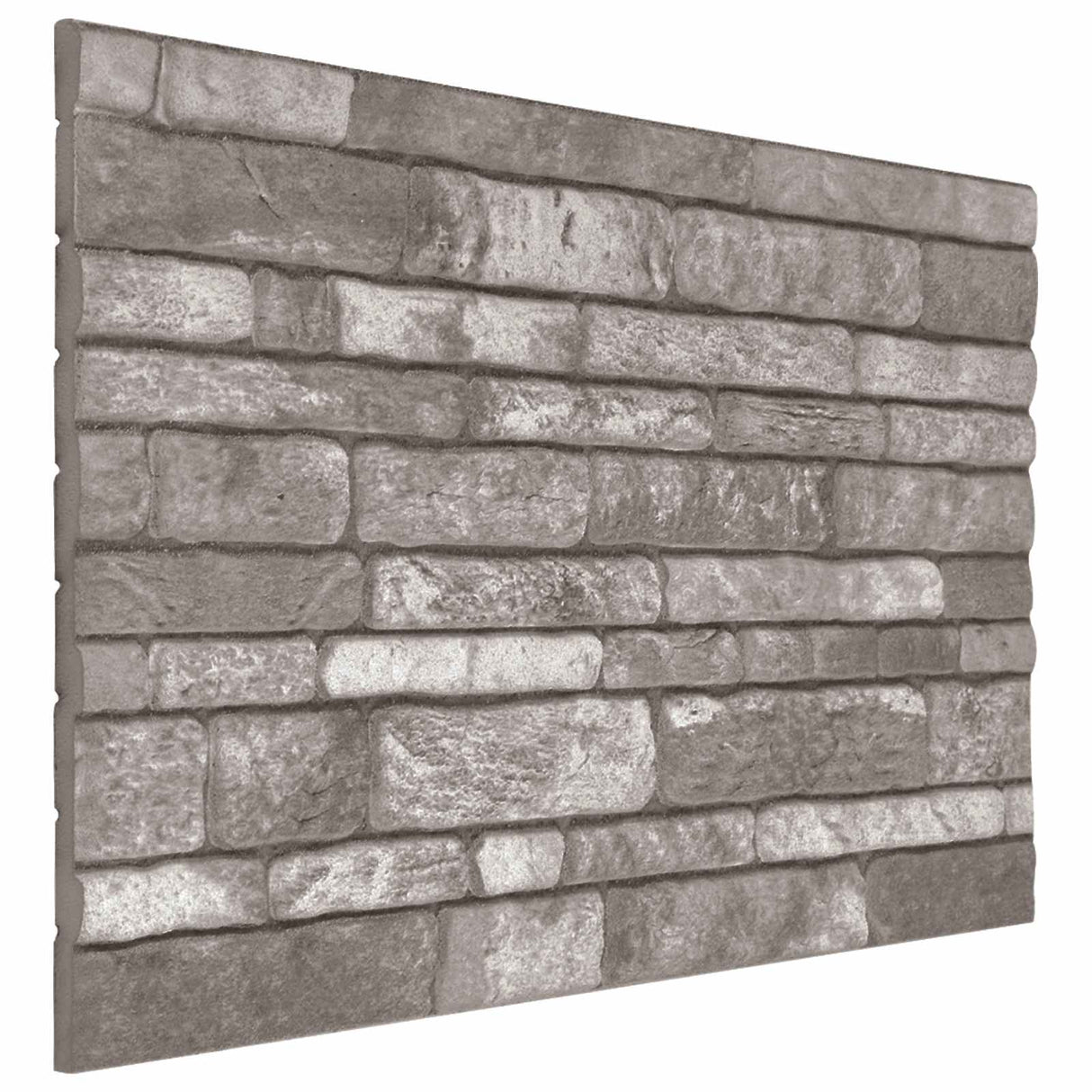 vidaXL Wall Panels 10 pcs Dark Brown and White 100 x 50 cm EPS Foam