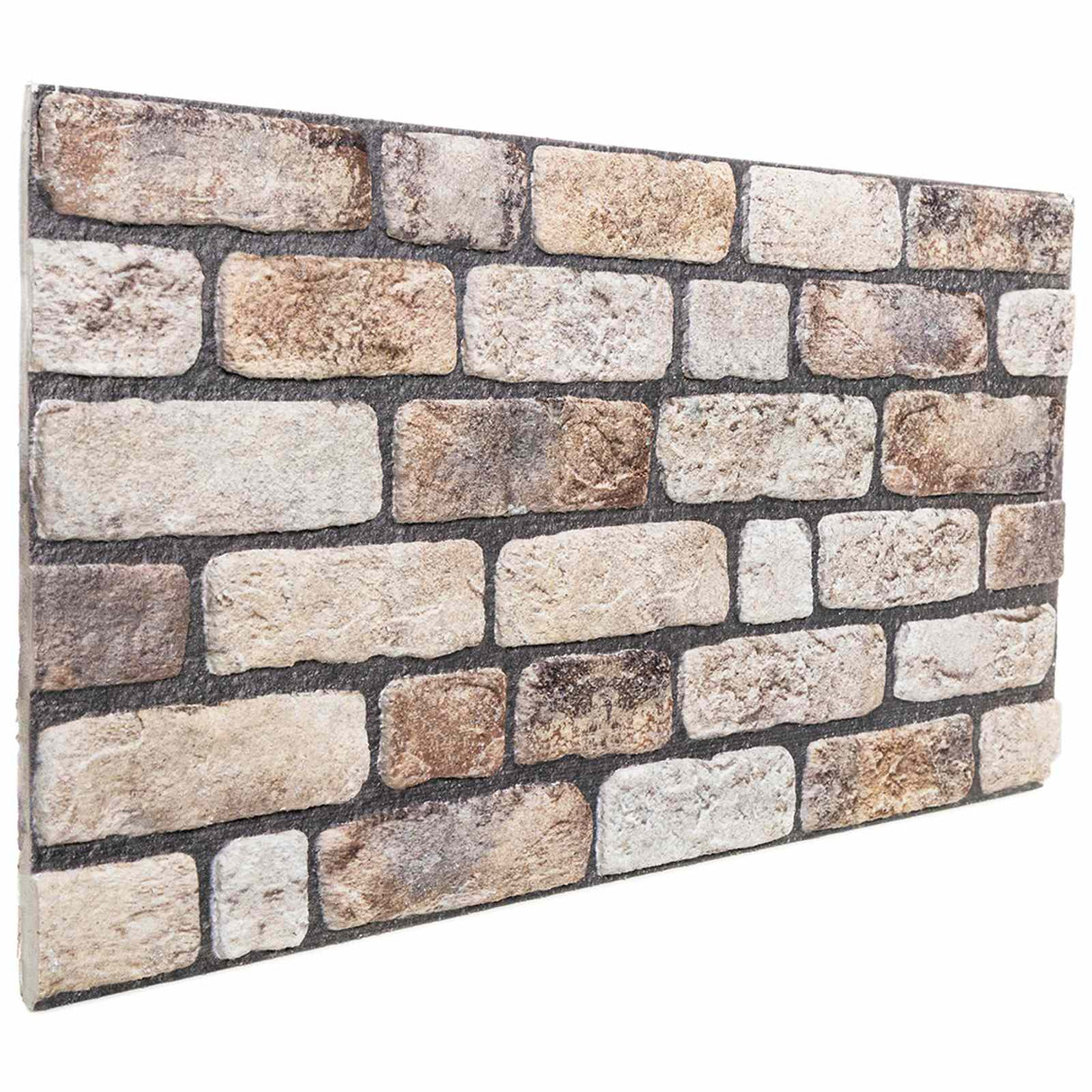 vidaXL Wall Panels 10 pcs Dark Brown and White 100 x 50 cm EPS Foam