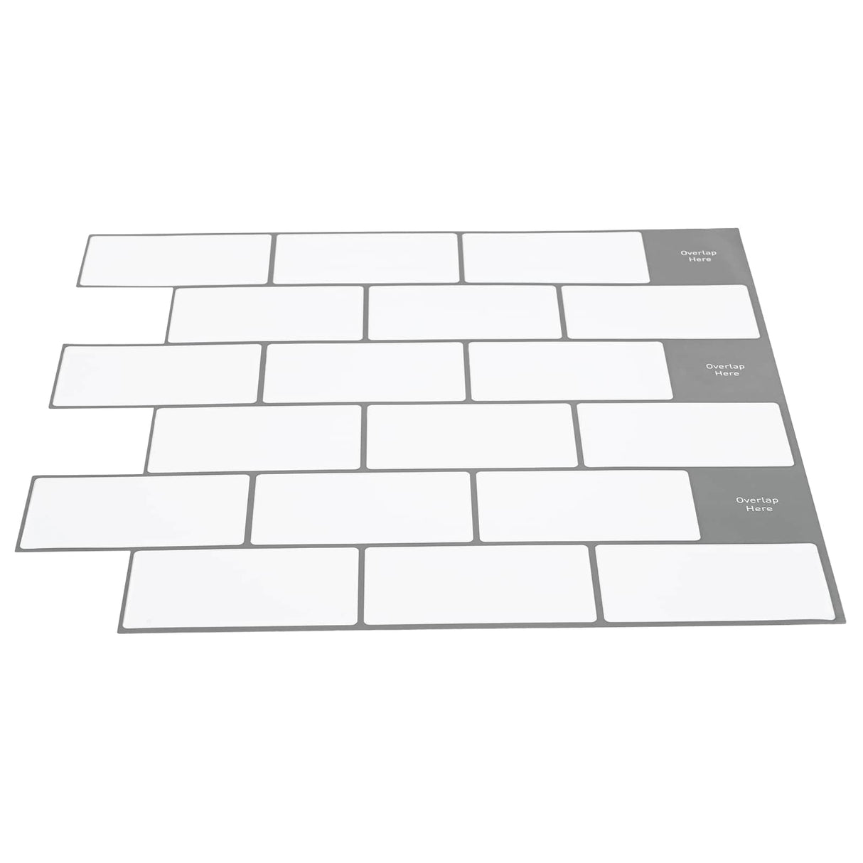 vidaXL Subway tegel 10 pcs Wit Grijs 30 x 30 cm Polyurethaan en PET