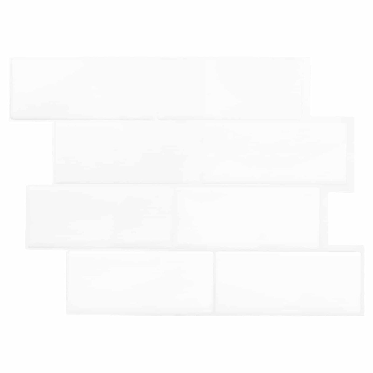 vidaXL Subway tegel 10 pcs Wit Grijs 29 x 21 cm Polyurethaan en PET