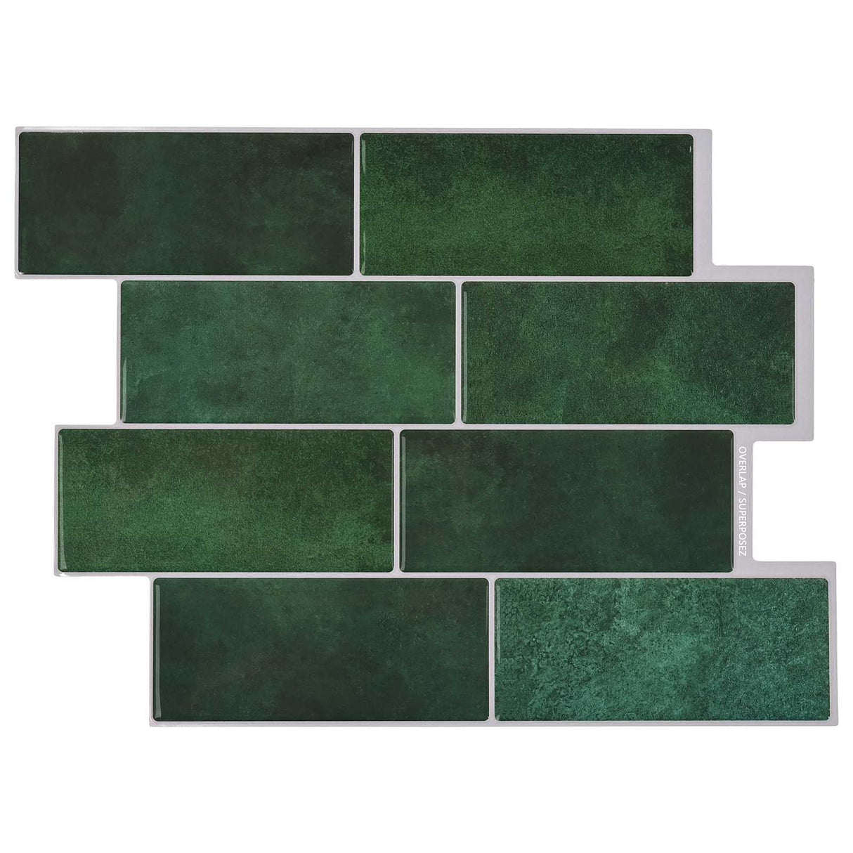 vidaXL Subway tegel 10 pcs Wit Grijs 29 x 21 cm Polyurethaan en PET