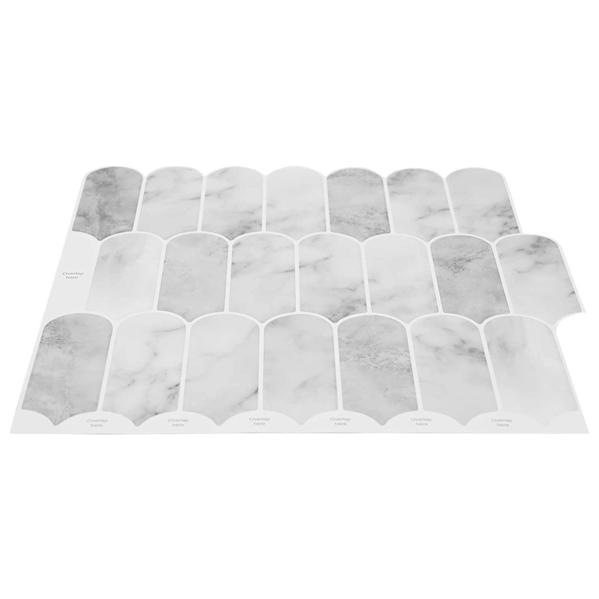 vidaXL Veer Tegel 10 pcs Grijs Marmer 30 x 30 cm Polyurethaan en PET