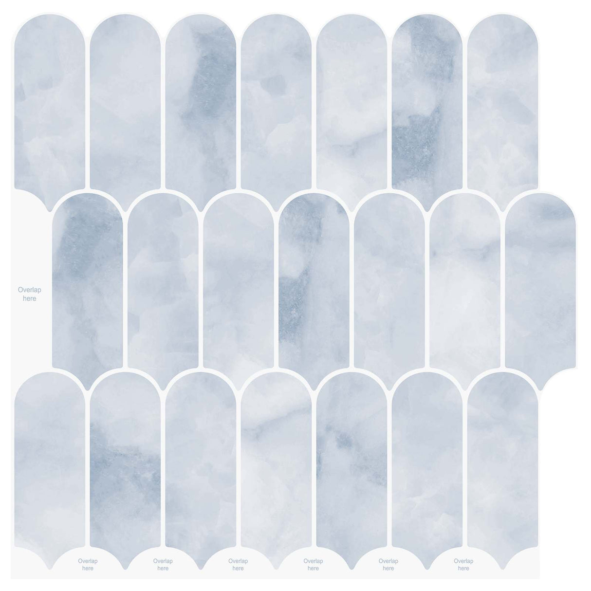 vidaXL Veer Tegel 10 pcs Grijs Marmer 30 x 30 cm Polyurethaan en PET