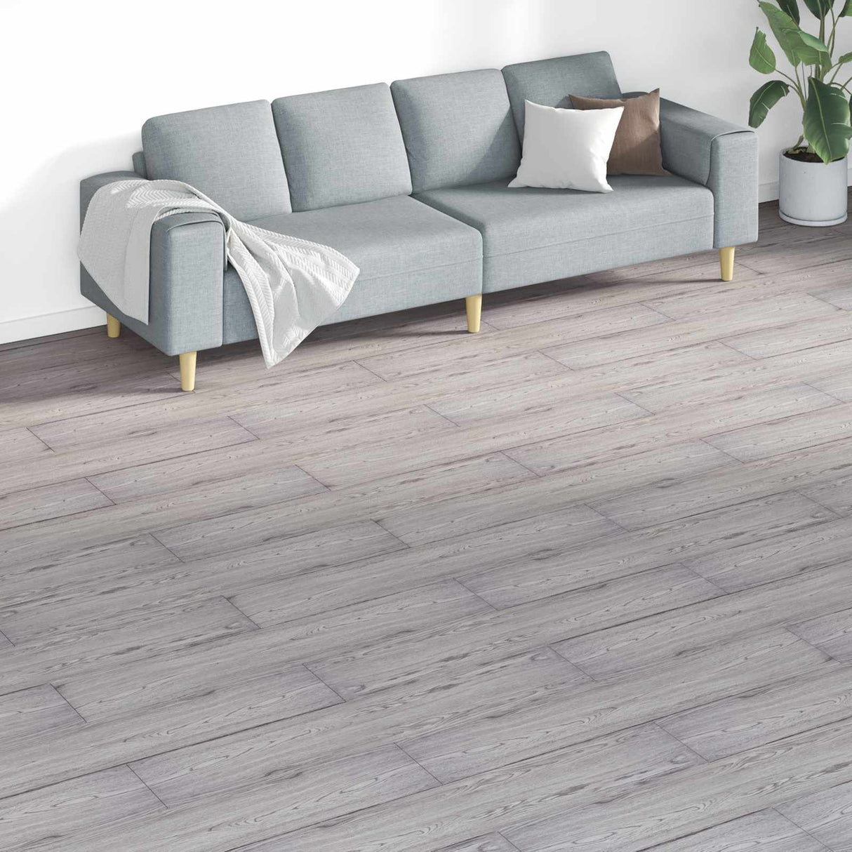 vidaXL Vloerplanken 18 pcs Bois brut 5,26 m² PVC