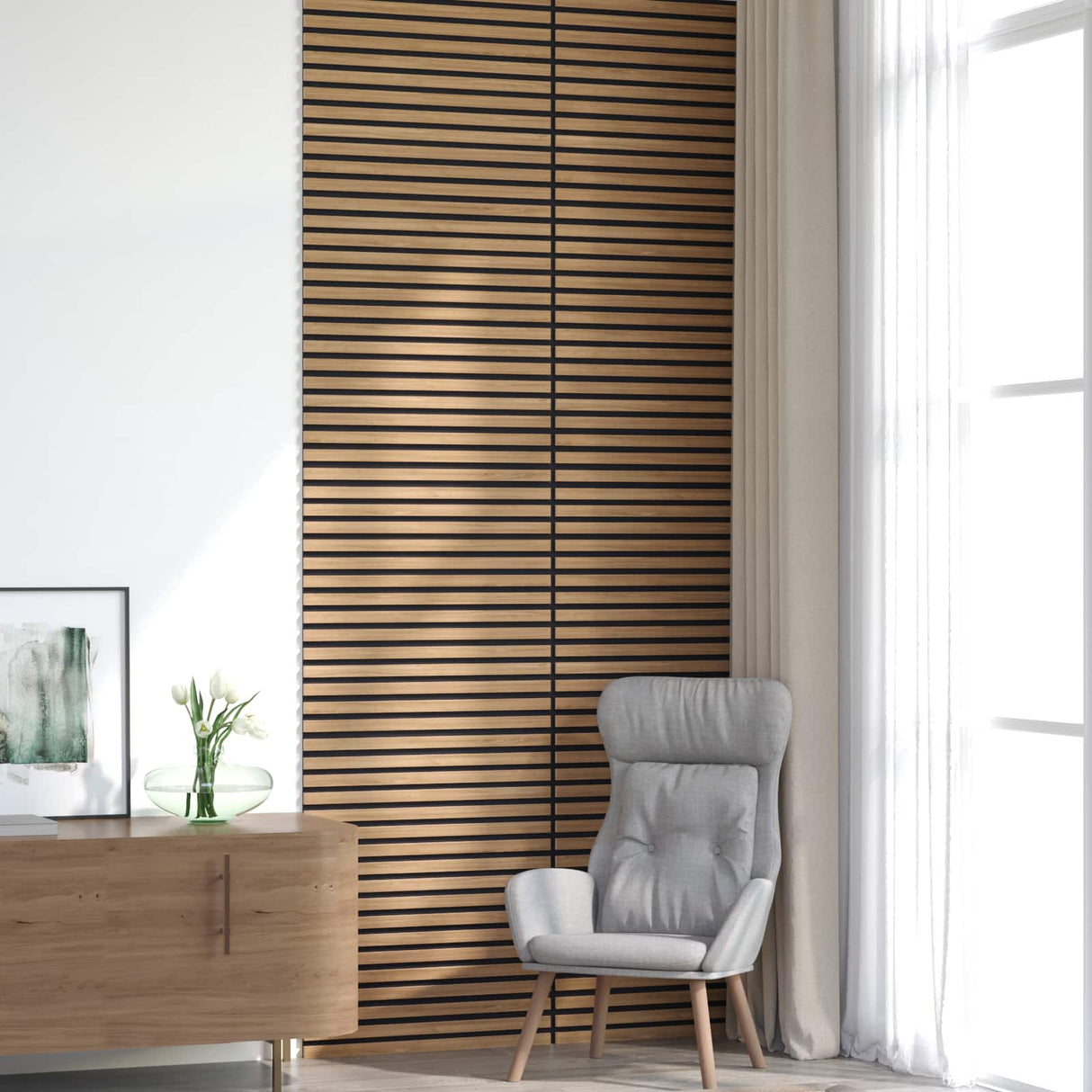 vidaXL Wandpanelen 8 pcs Naturel 60,5 x 60 cm