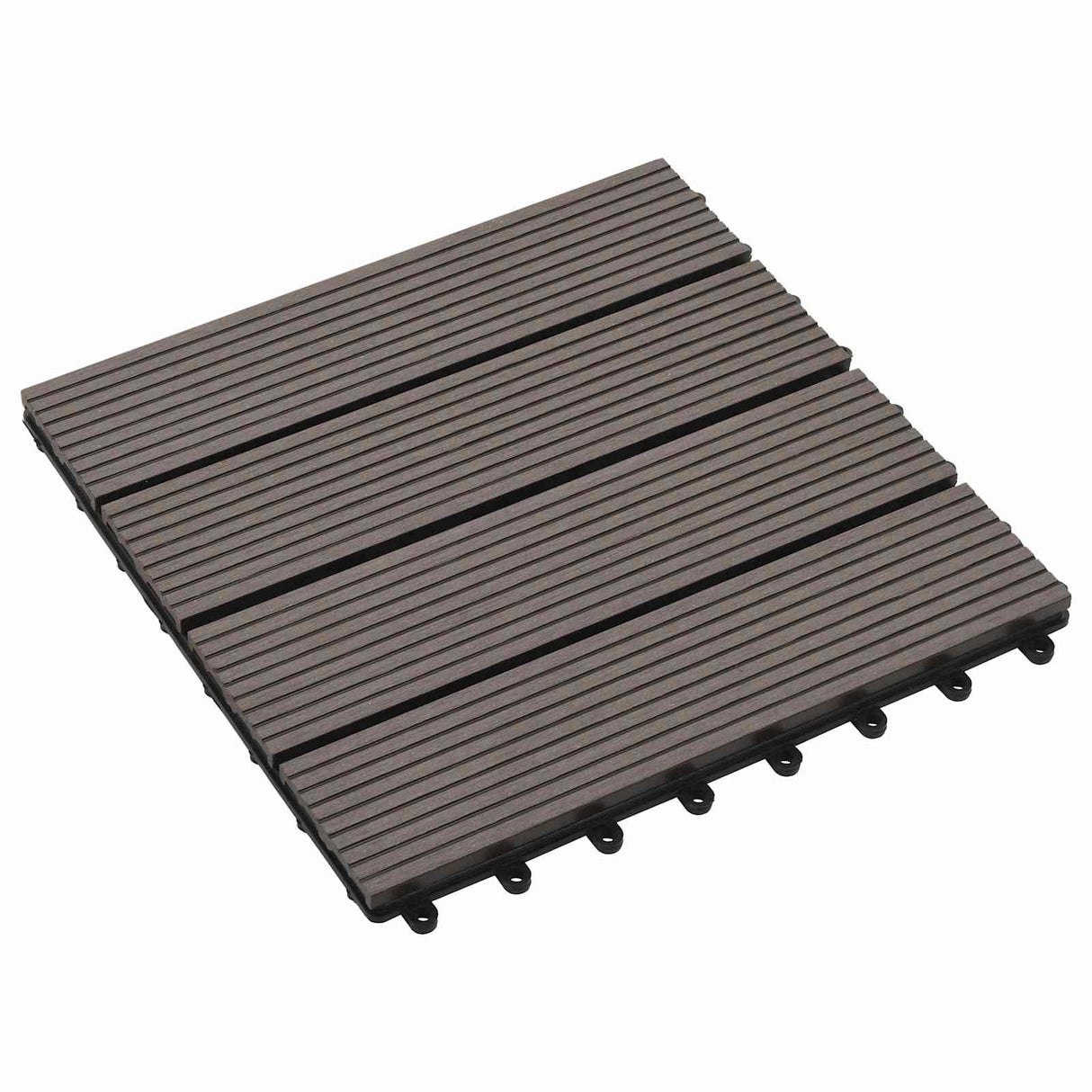 vidaXL Decking Tiles 11 pcs Brown 30 x 30 cm WPC