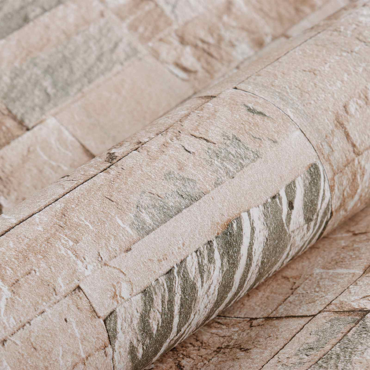 vidaXL 3D Steen Behang Beige 10 x 0,53 m Non-Woven Stof