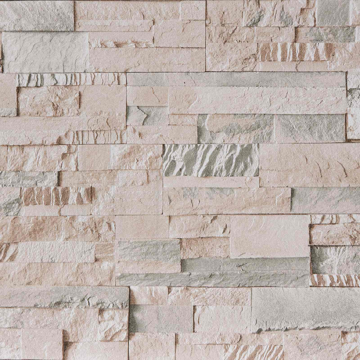vidaXL 3D Steen Behang Beige 10 x 0,53 m Non-Woven Stof