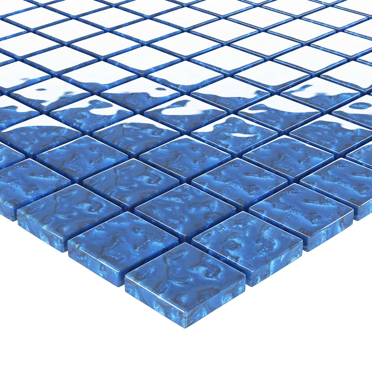 vidaXL Mozaïektegel 11 pcs Blauw 50 x 50 cm Glas
