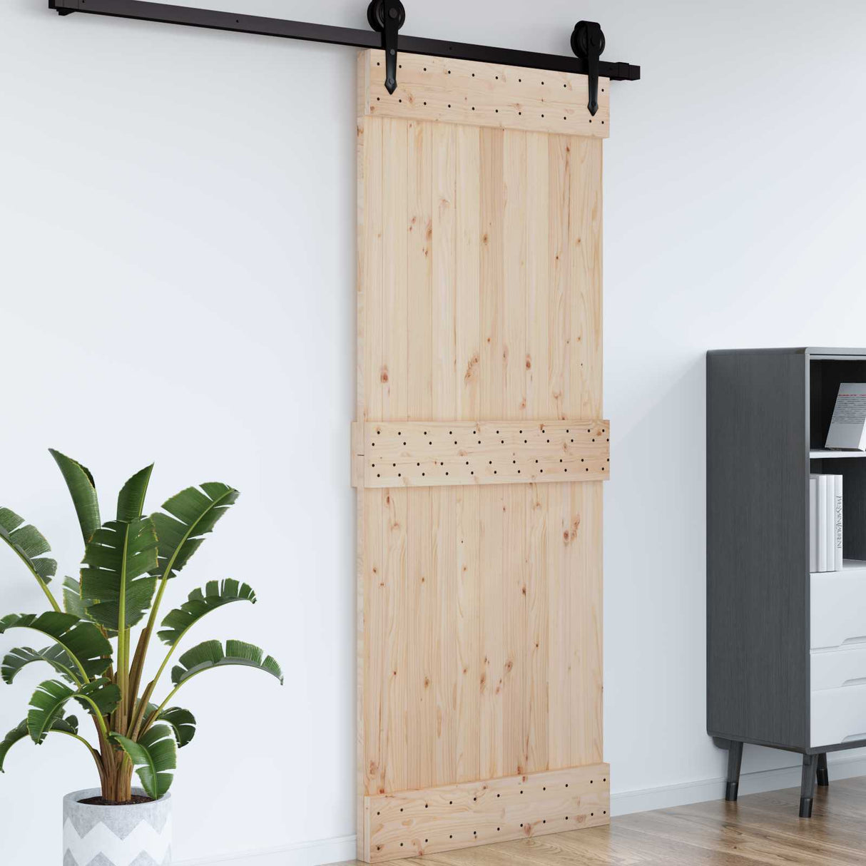 vidaXL Porte NARVIK Naturel 80 x 210 cm Pin Massif
