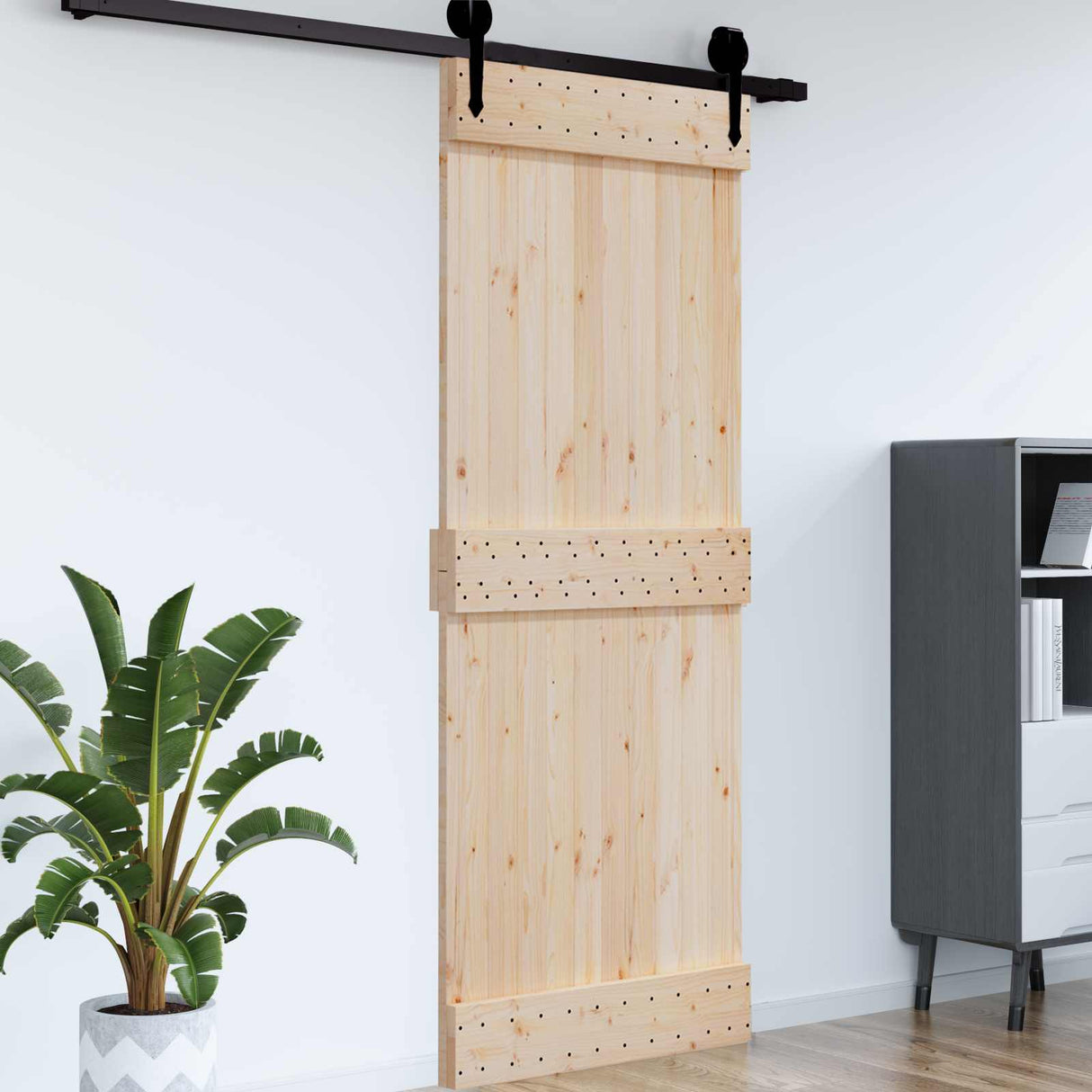 vidaXL Porte NARVIK Naturel 80 x 210 cm Pin Massif