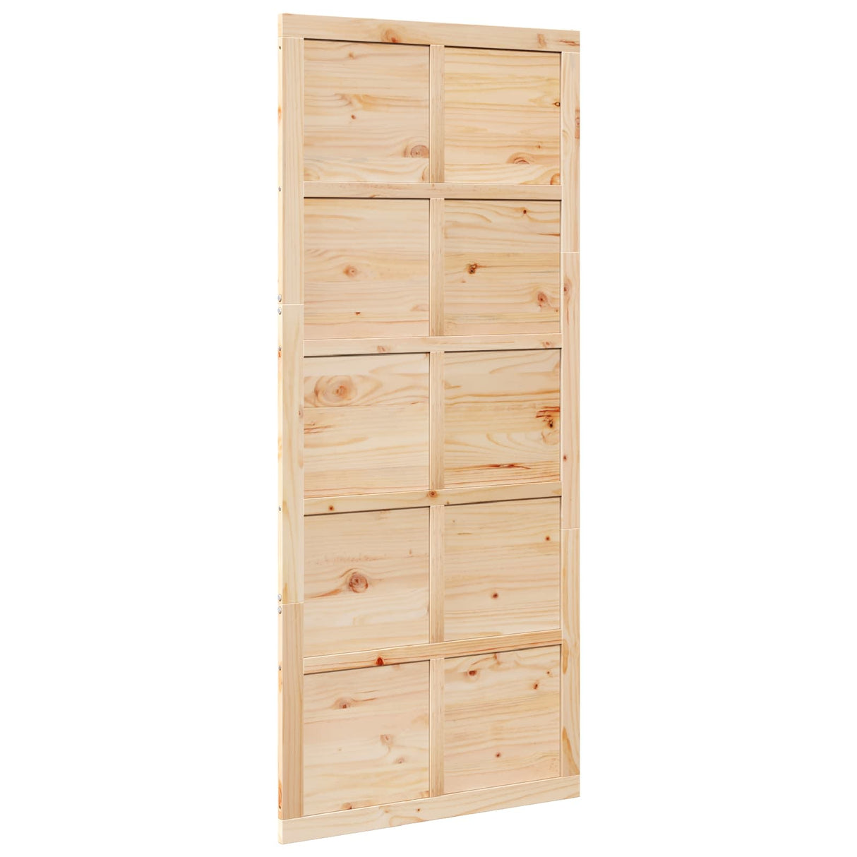 vidaXL Schuifdeur Naturel 100 x 2,5 x 208 cm Massief grenenhout