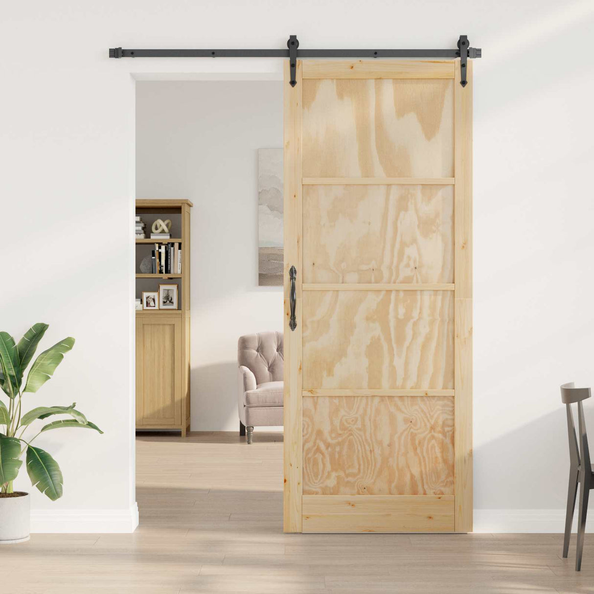 vidaXL Interior Door Natural 61 x 198.5 cm Plywood