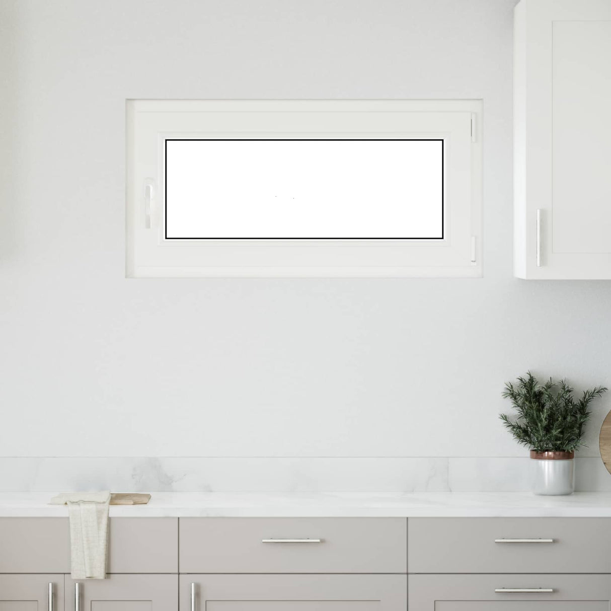Cellar Window RISOR White 50 x 50 cm PVC and Glass