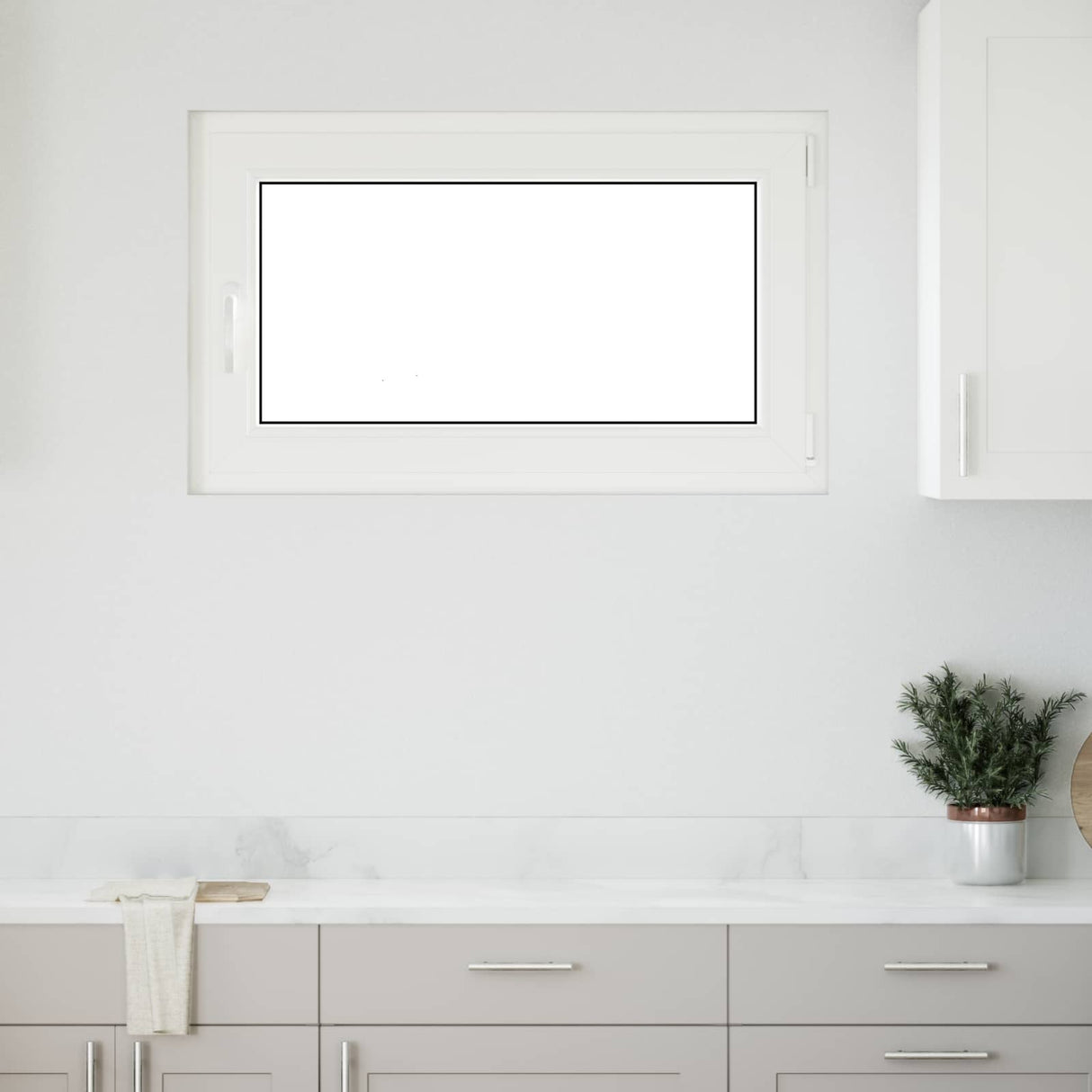 Cellar Window RISOR White 50 x 50 cm PVC and Glass