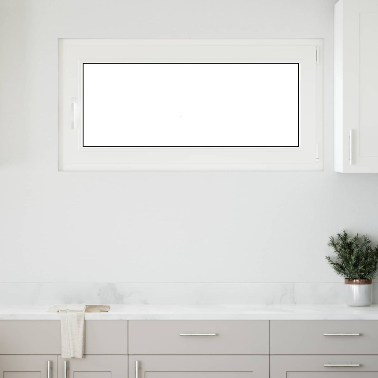 Cellar Window RISOR White 50 x 50 cm PVC and Glass
