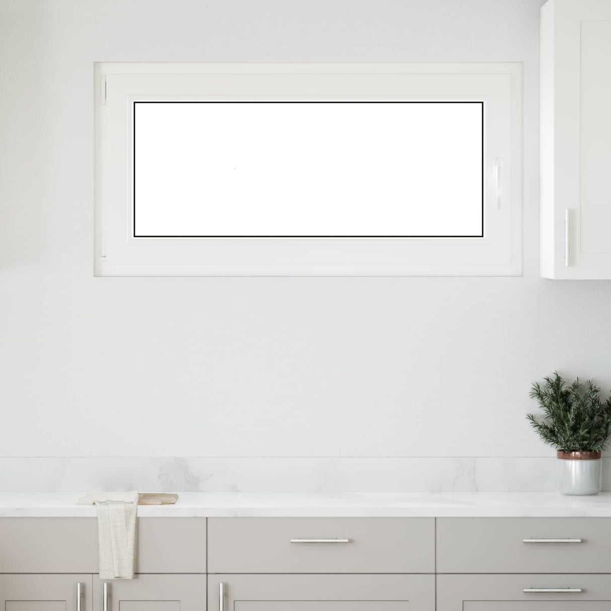 Cellar Window RISOR White 50 x 50 cm PVC and Glass