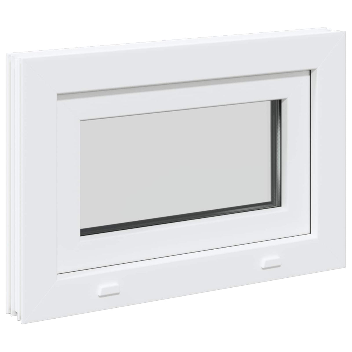 vidaXL Basement Window RISOR 60 x 40 cm PVC and Glass White