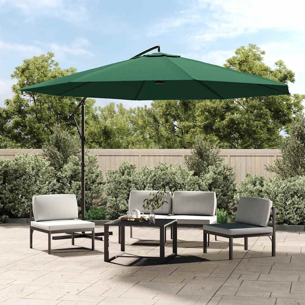 vidaXL Cantilever Parasol 3.5 m Green