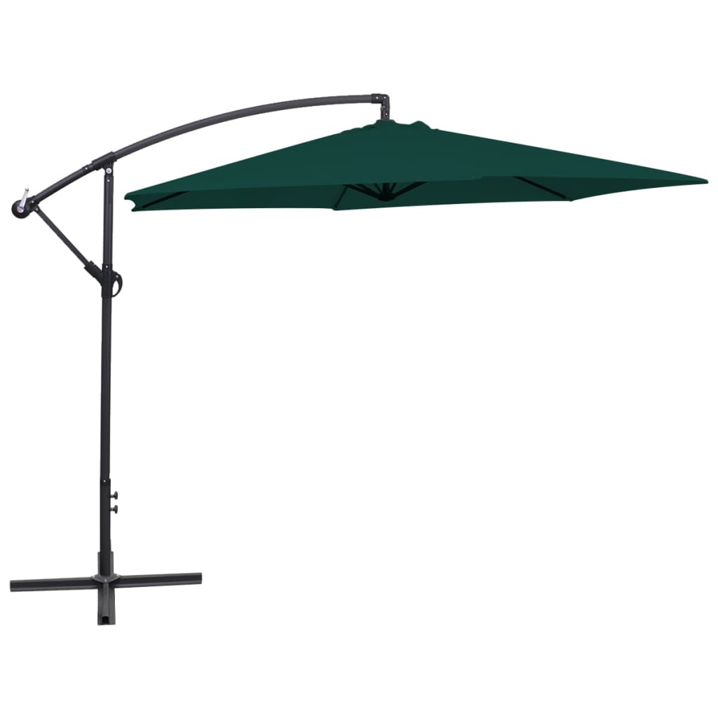 vidaXL Zweefparasol met aluminium paal 300 cm bordeauxrood