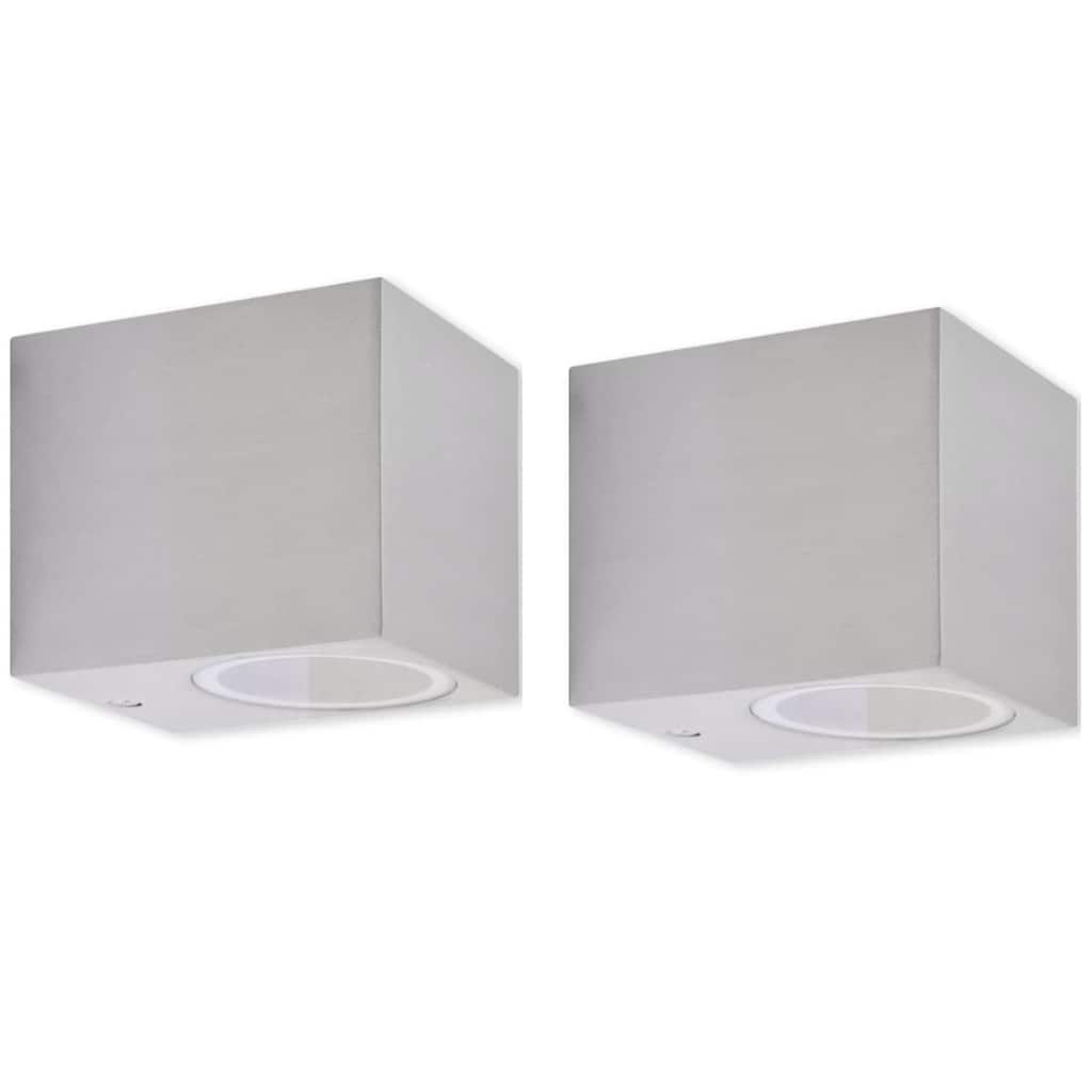 vidaXL Outdoor Wall Lamp Cube-shaped 2 pcs