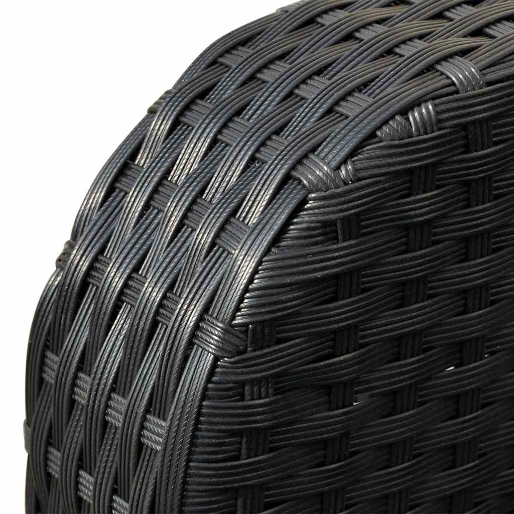 vidaXL 4-delige Loungeset met kussens poly rattan bruin
