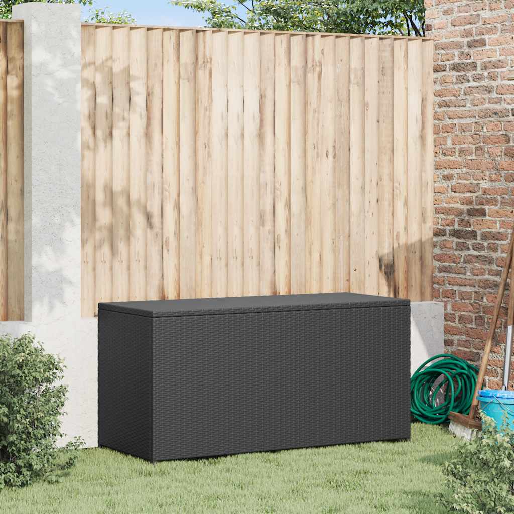 vidaXL Tuinbox 120x50x60 cm poly rattan zwart
