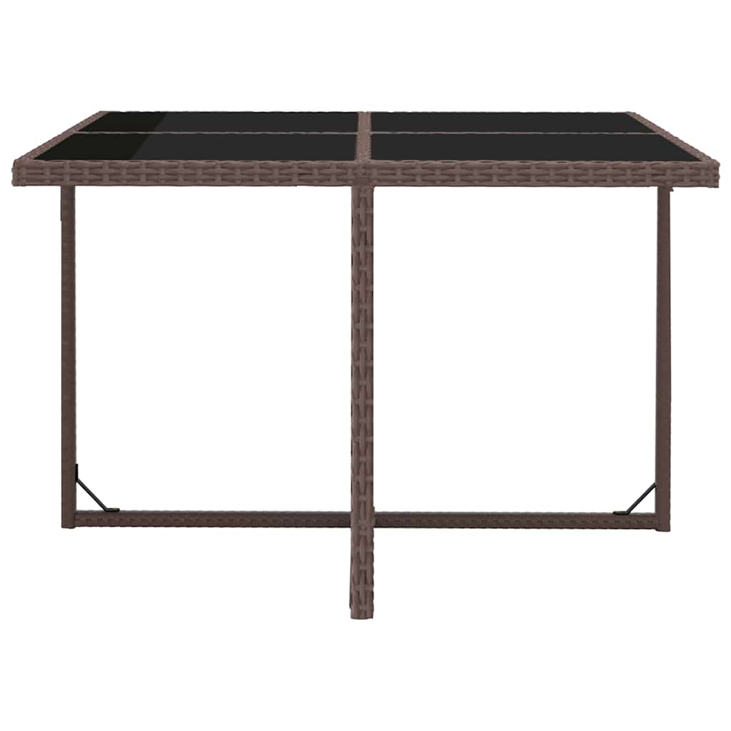 vidaXL 9-delige Tuinset met kussens poly rattan zwart