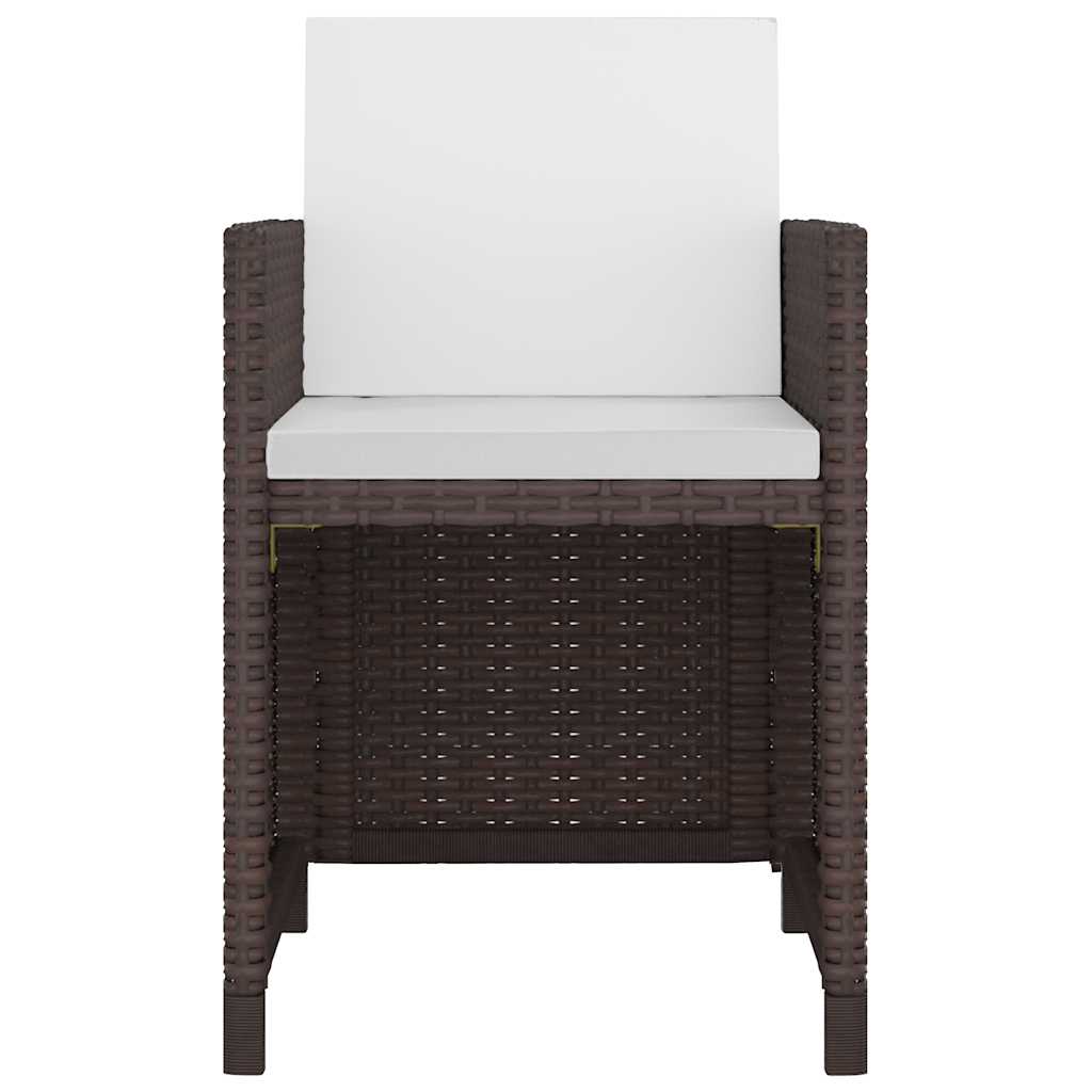 vidaXL 9-piece Garden Dining Set with Cushions Poly Rattan Beige