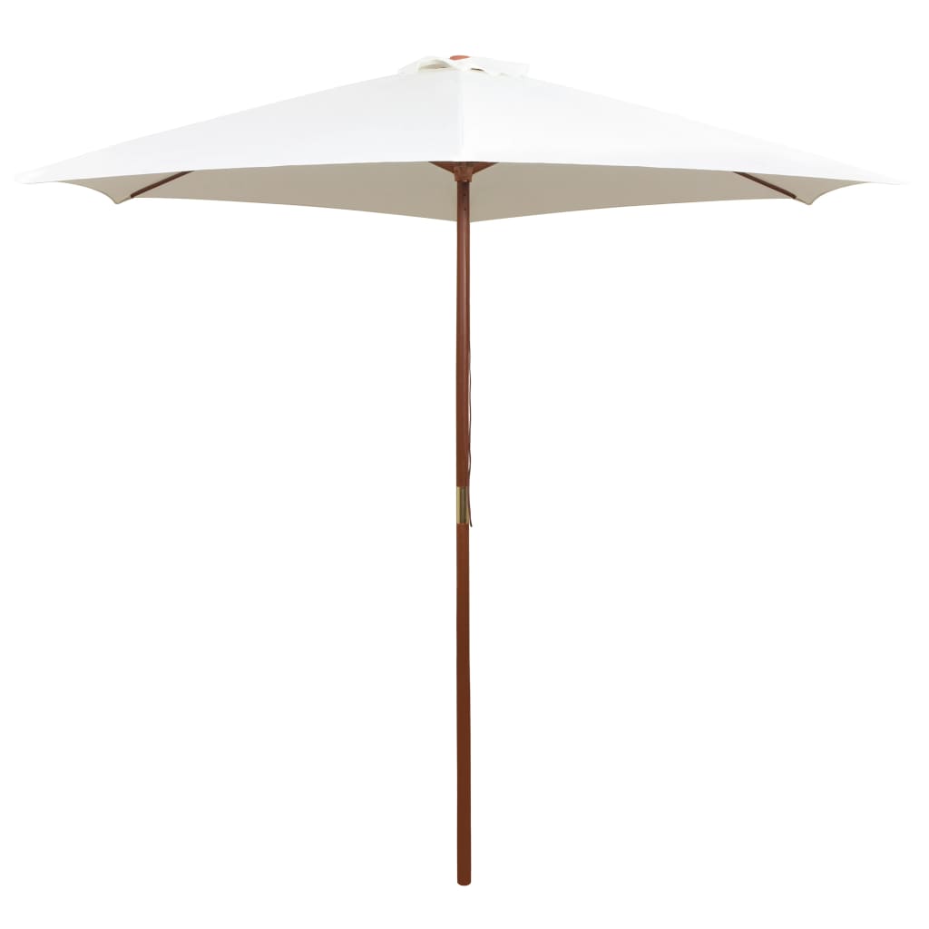 vidaXL Parasol met houten paal 270 cm zwart