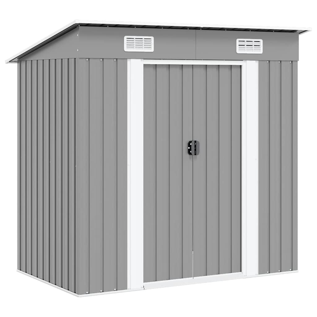 vidaXL Garden Shed Metal Green