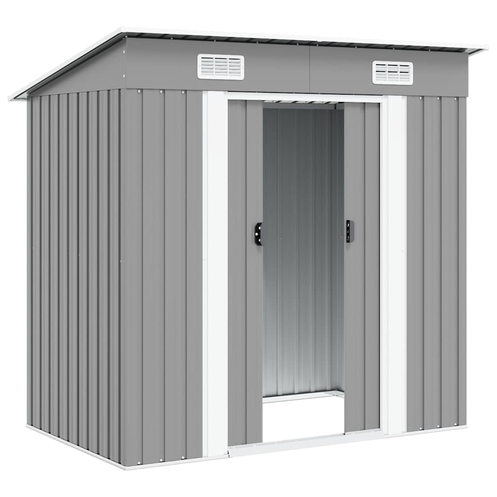 vidaXL Garden Shed Metal Green