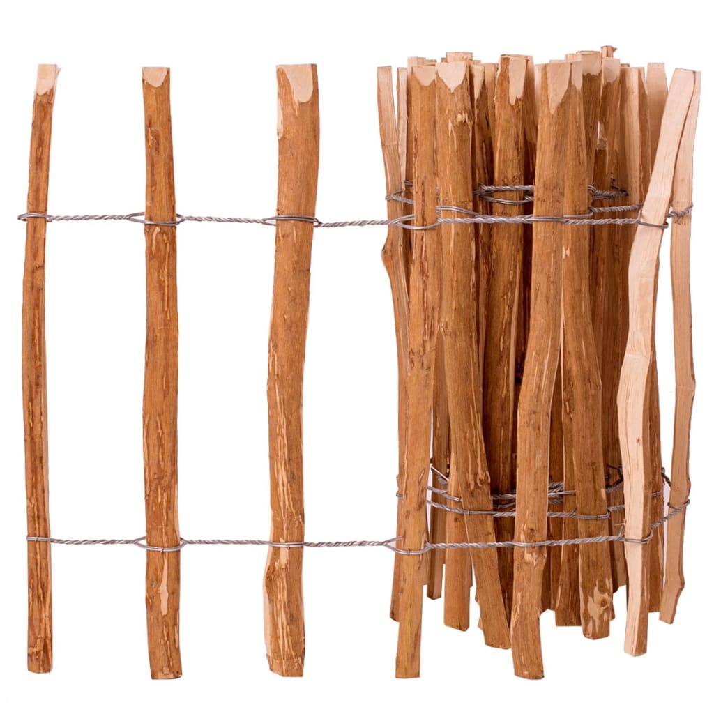 vidaXL Hek 90x500 cm hazelaarhout