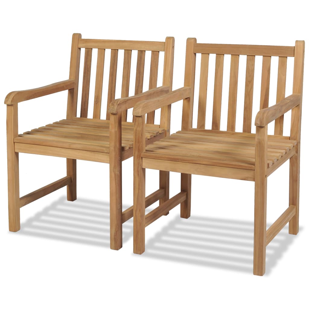 vidaXL Garden Chairs 4 pcs Solid Teak Wood