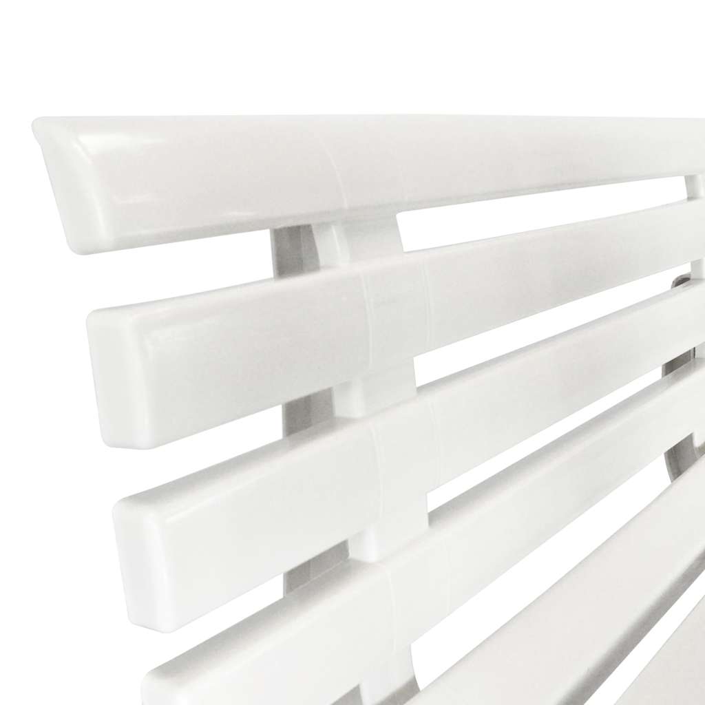 vidaXl Tuinbank 145,5 cm kunststof wit