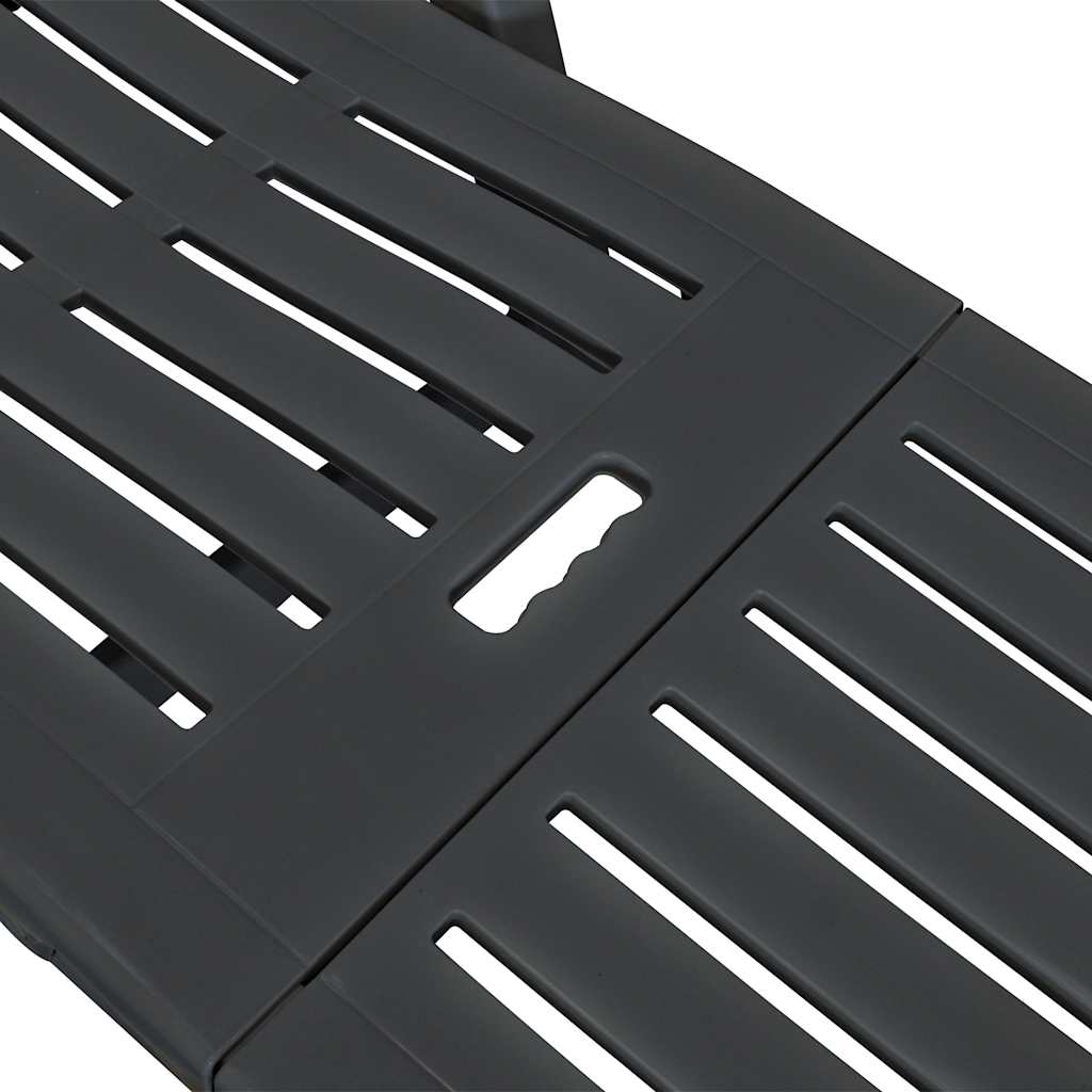 vidaXL Sun Lounger with Footrest Plastic White
