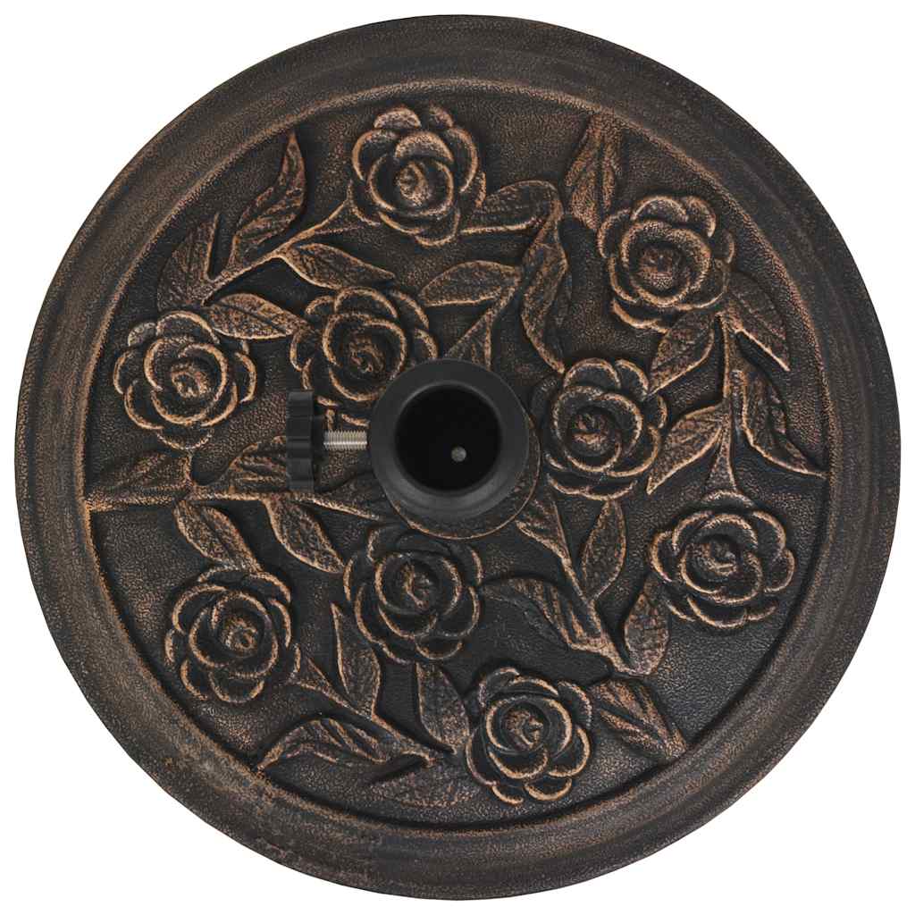 vidaXL Half-Round Parasol Base 9 kg Resin Bronze-Coloured
