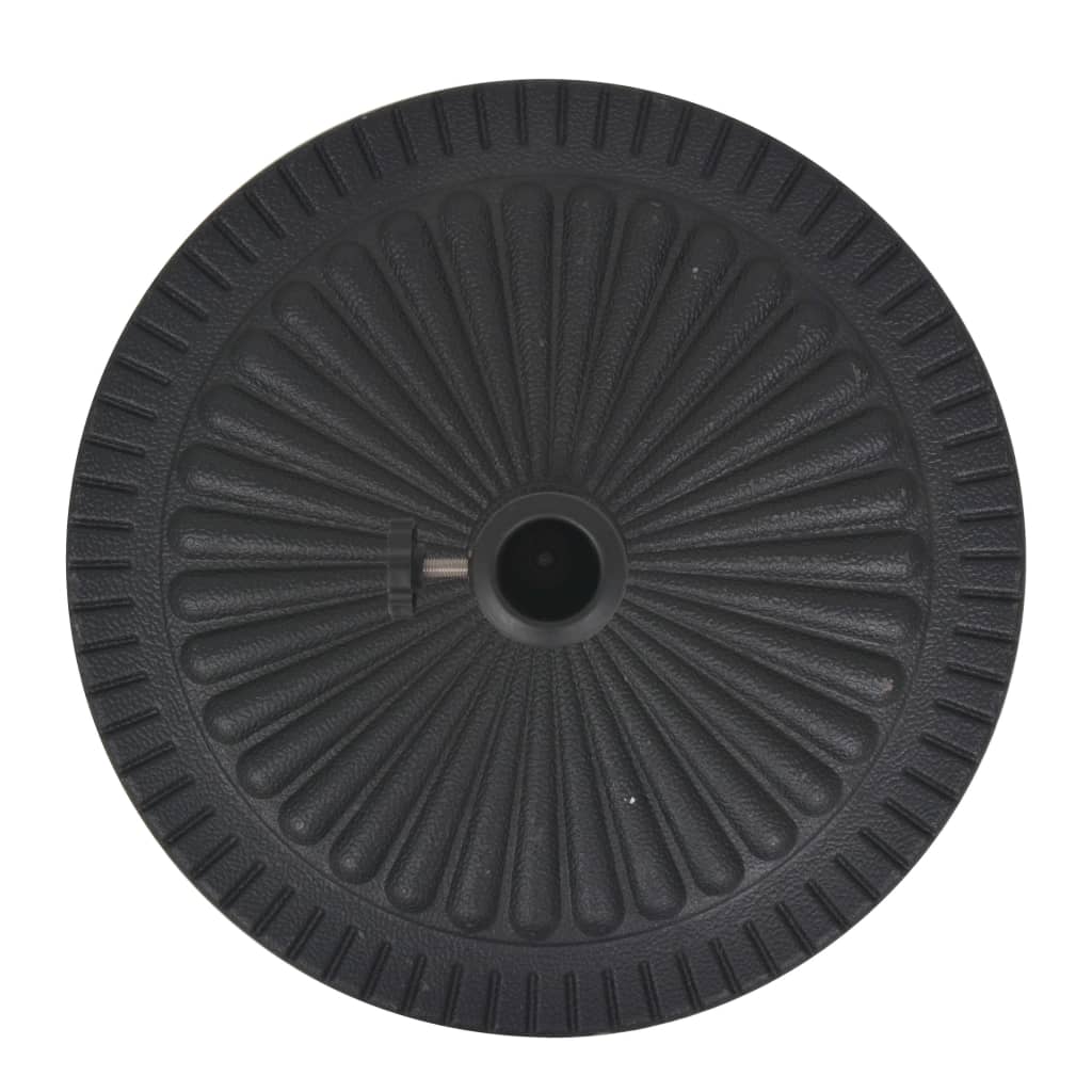vidaXL Round Parasol Base 14 kg Resin Black