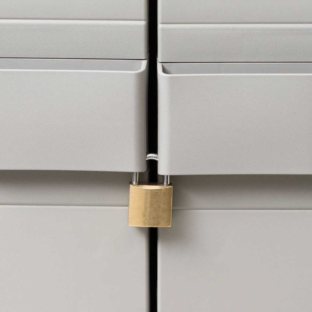 vidaXL Tuinkast met 4 schappen zwart
