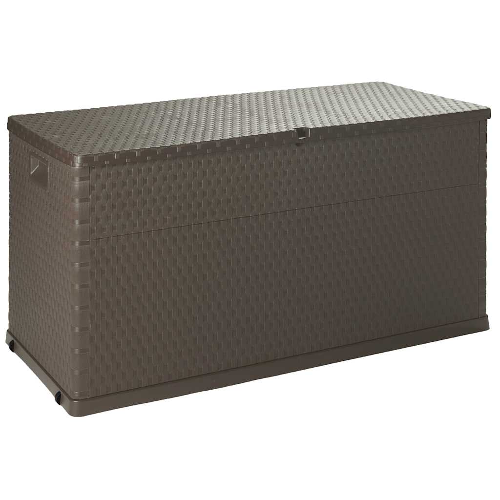 vidaXL Tuinbox 120x56x63 cm polypropeen rattan bruin