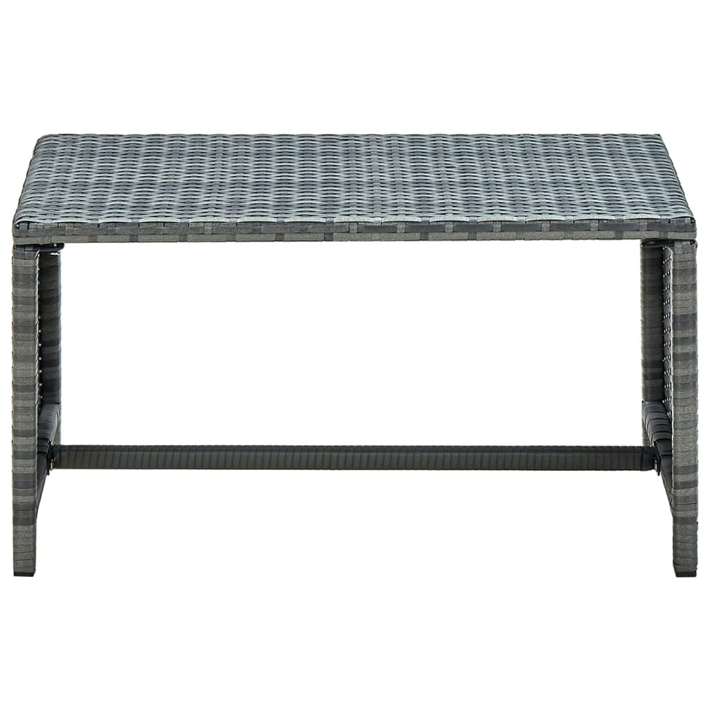vidaXL 4-delige Loungeset met kussens poly rattan zwart