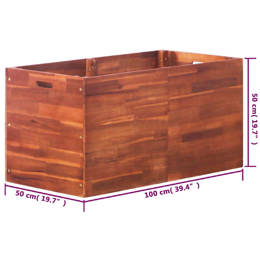 vidaXL Plantenbak verhoogd 200x50x50 cm acaciahout
