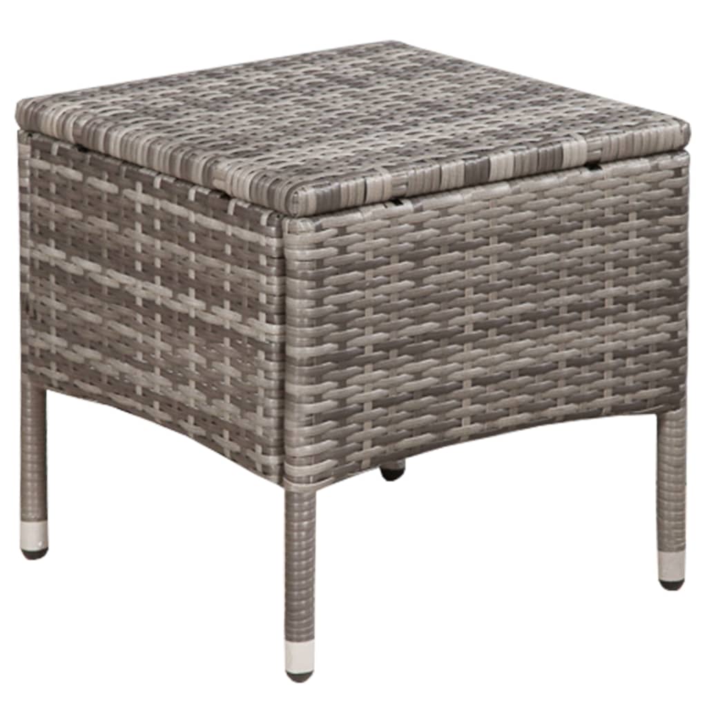 vidaXL 3-delige Bistroset poly rattan bruin