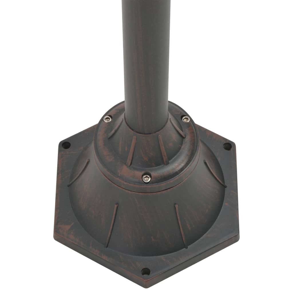 vidaXL Paalverlichting tuin E27 220 cm aluminium wit 2-delig