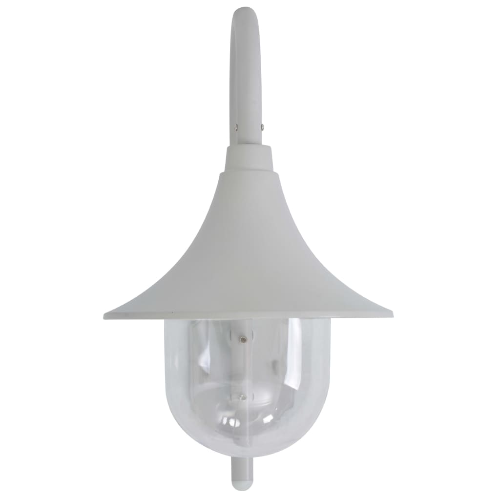 vidaXL Tuin wandlamp E27 42 cm aluminium wit